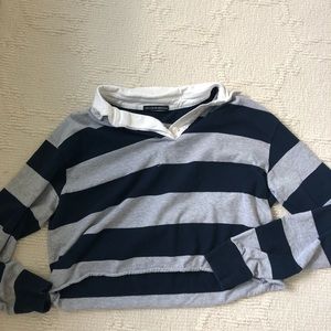 Brandy Melville cropped striped long sleeve
